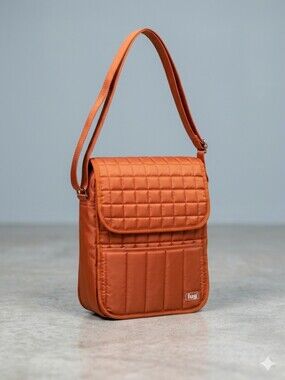 lug Quilted Shoulder Bag in Orange
